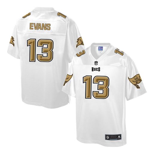 Men's Game Mike Evans Nike Jersey White - #13 Pro Line Fashion NFL Tampa Bay Buccaneers